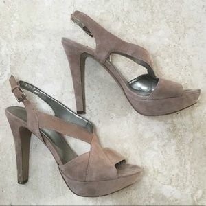 BCBGeneration Suede Hasura Platform Heels - Sz 10